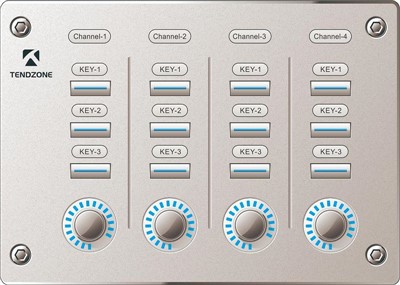 ノブとボタンを備えたコントロールパネル